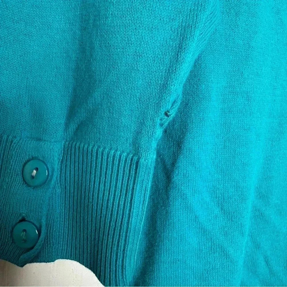 GAP Factory Cardigan 3/4  Length Sleeves Blue Size Small - Picture 11 of 16